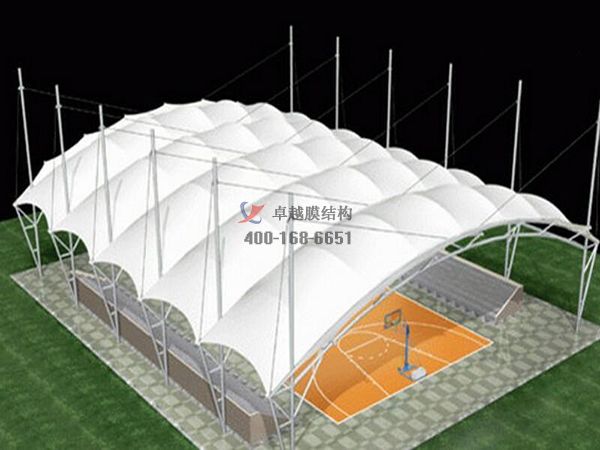 岳陽網球場膜結構頂棚罩棚設計施工安裝